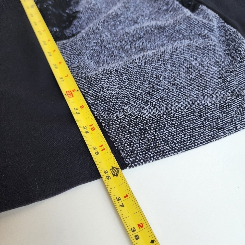 Lane Bryant Dress Womens Black Gray Stretch Knit Lace Shoulders Short Sleeve 14 - Picture 12 of 13